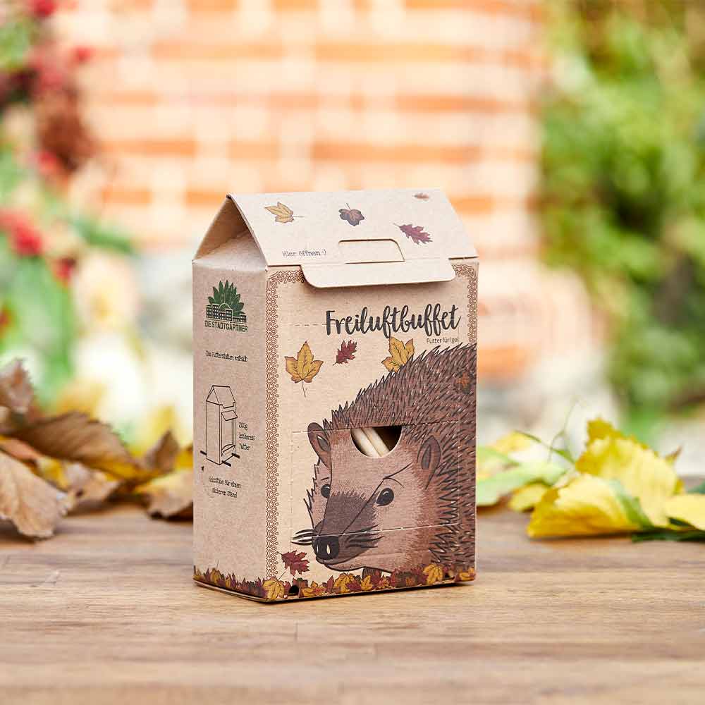 Freiluftbuffet für Igel