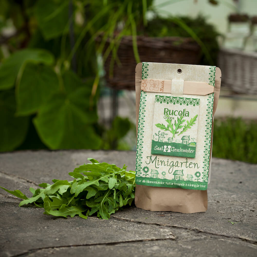 Minigarten aus der Tüte (Rucola)